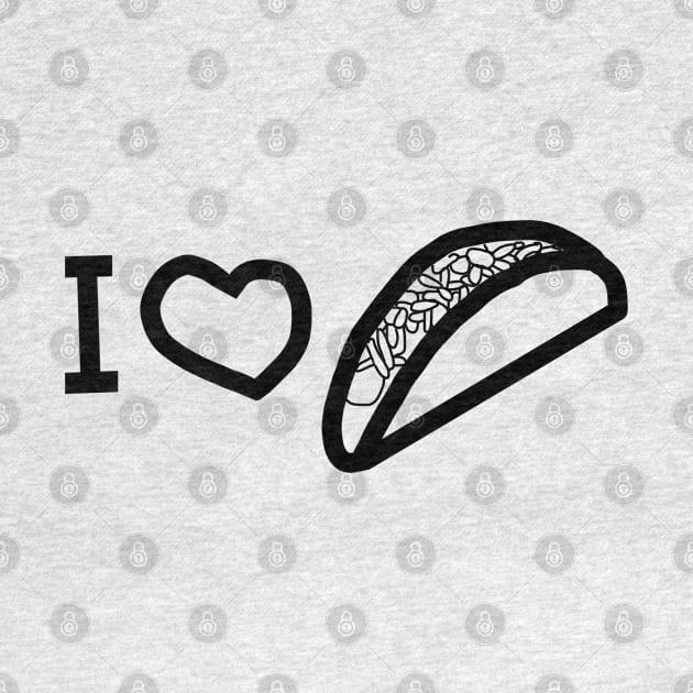 I Love a Taco Outline Graphic by ellenhenryart